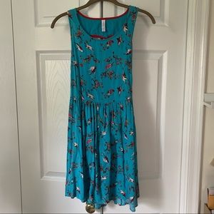 Xhilaration, Size S, Blue Dress with Birds